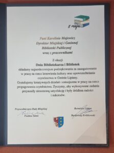 Podziękowanie od Burmistrza Lipian